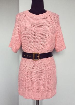 Красивое вязаное платье туника