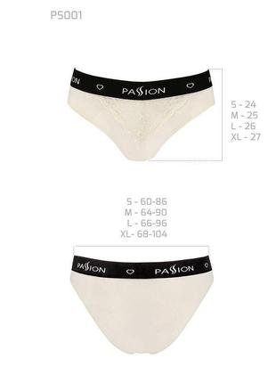 Трусики з широкою гумкою і мереживом passion ps001 panties ecr...5 фото