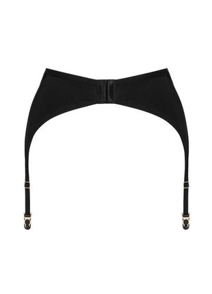 Пояс для панчох obsessive nesari garter belt, чорний, xs/s6 фото
