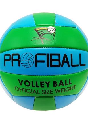 М'яч волейбольний ev-3159 20,7 см (синьо-зелений)