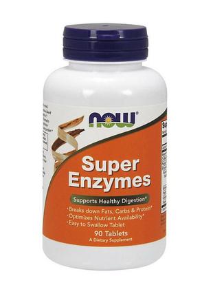 Ферменти травні ензими super enzymes (90 tabs), now ssmag.com.ua