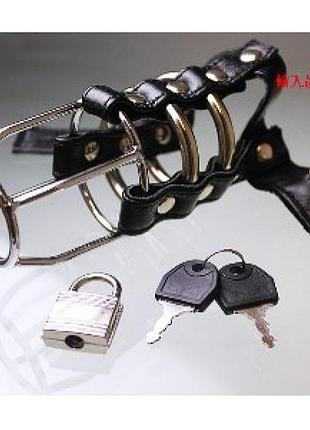 Довгий шкіряний фіксатор на пеніс ssmag.com.ua