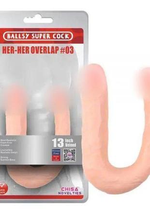 Подвійний реалістичний фалоімітатор her-her overlap ssmag.com.ua