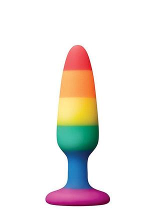 Райдужний анальний плаг colourful love rainbow anal plug small...