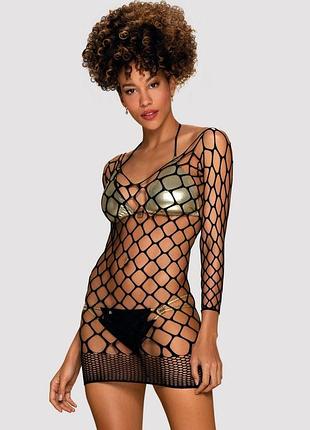 Сукня сітка obsessive d606 black s/m