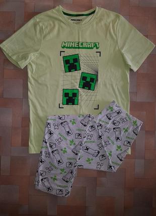 Комплект minecraft, пижама хлопок primark майнкрафт 13-15 лет 164-170 см3 фото
