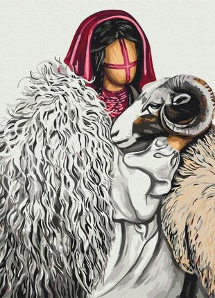 Картина за номерами "червона хустка" © valeriya macarenco brus...