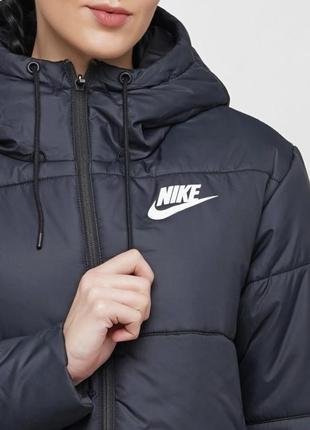 Пуховик nike fill parka темно-синяя9 фото