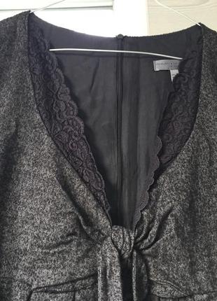Темно-серое меланжевое платье penelope & monica cruz for mango2 фото
