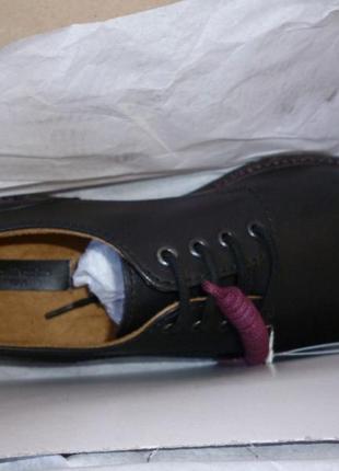 Кожаные черные мужские туфли 41-42 stradivarius оригинал3 фото