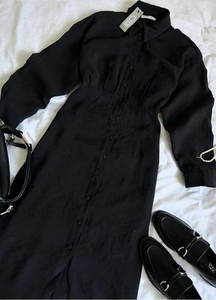 🖤новое, с биркой! темное качественное платье из натуральной легкой качественной ткани: 85% модал😍4 фото
