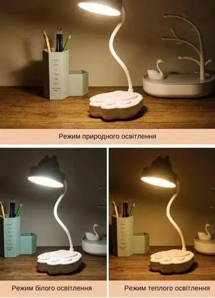 Сенсорна світлодіодна гнучка настільна лампа у формі котячої...8 фото