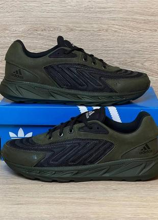 Кросівки adidas літні сітка олива1 фото