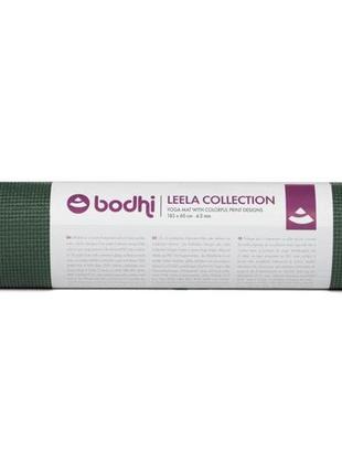 Коврик для йоги bodhi leela yantralign — янтра forest green 183x60x0.4 см