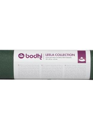 Килимок для йоги bodhi leela yantralign — янтра forest green 183x60x0.4 см9 фото