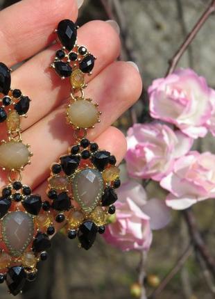 Серьги гроздья длинные 4