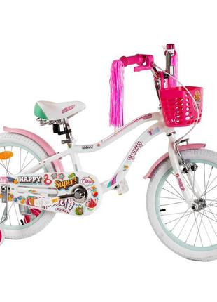 Дитячий двоколісний велосипед для дівчинки 16 дюймів від 5 рок...