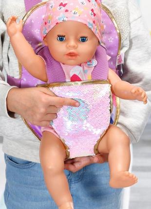 Рюкзак-кенгуру для ляльки baby born серії "день народження" — ...8 фото