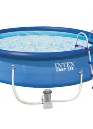 Надувний басейн intex easy set 457 х 107 см, об'єм 12 430 л фі...