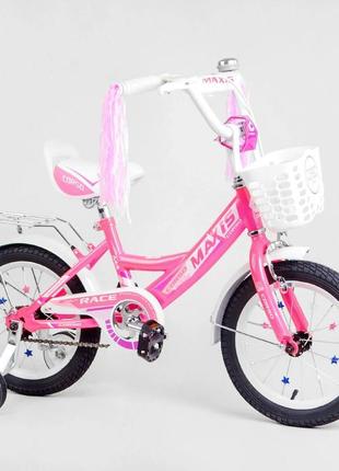Велосипед для дівчинки з додатковими колесами 4-5 років corso ...
