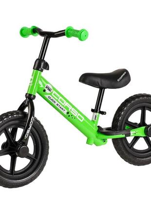 Біговел дитячий від 2-4 років колеса 12 дюймів зелений
