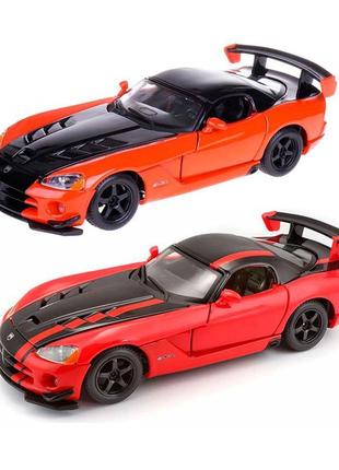 Автомодель — dodge viper srt10 acr (асорті оранж-чорн металік,...