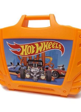 Контейнер для машинок хот вілс hot wheels жовтогарячий