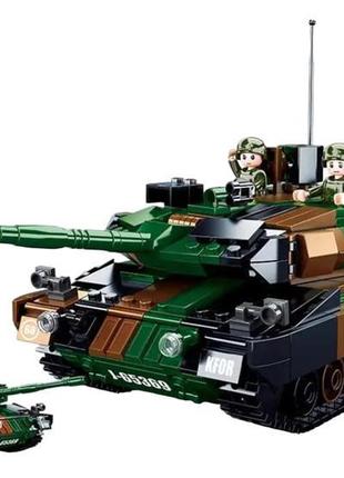 Конструктор військовий танк sluban model bricks леопард 2 а5 7...