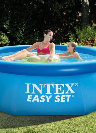 Intex бассейн наливної 28110 easy set 244 х 76см, об'єм 2420л