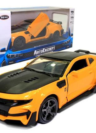 Металева машинка chevrolet camaro "авто експерт" жовтий