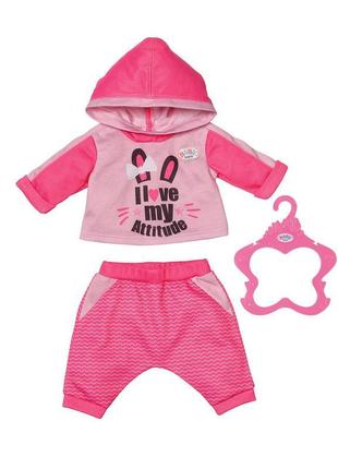 Набір одягу для ляльки baby born — спортивний костюм (рож.)2 фото