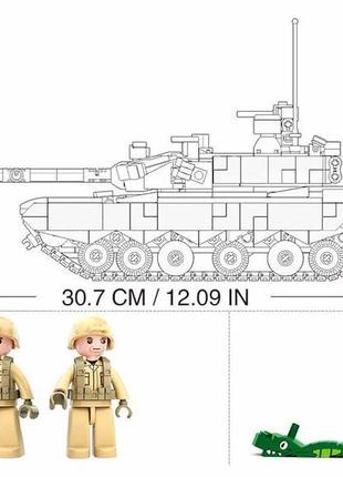 Конструктор військовий бойовий танк 99а sluban model bricks 89...4 фото