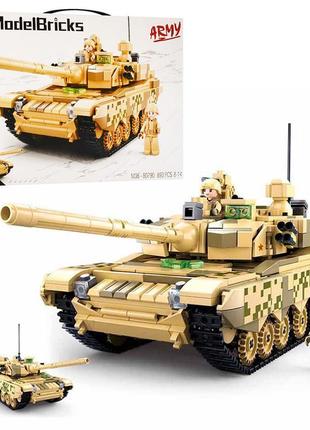 Конструктор військовий бойовий танк 99а sluban model bricks 89...5 фото