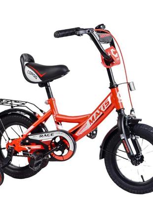Дитячий велосипед із додатковими колесами 3-4 роки 12 дюймів c...