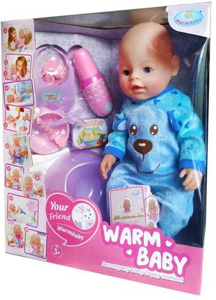 Кукла реборн (пупс) хлопчик, інтерактивний "warm baby", 10 фун...