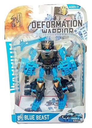 Конструктор робот трансформер "deformation warrior: blue beast...