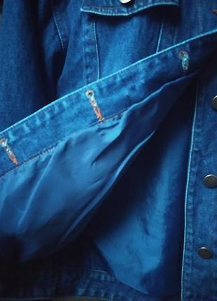 🔥куртка джинсовка синяя с широким рукавом6 фото