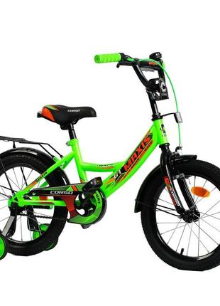 Дитячий двоколісний велосипед для хлопчика з додатковими колес...