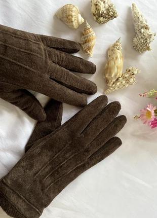 Фирменный стильный качественный натуральный перчатки из замши4 фото