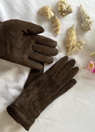 Фирменный стильный качественный натуральный перчатки из замши3 фото