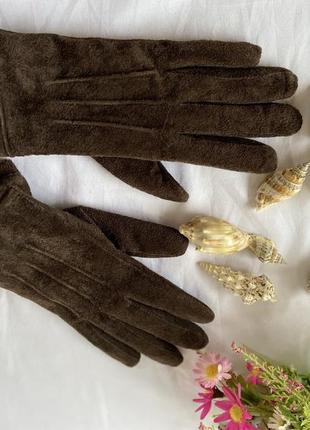 Фирменный стильный качественный натуральный перчатки из замши5 фото