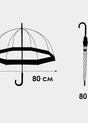 Парасолька rst rst3466a black прозора підліткова6 фото