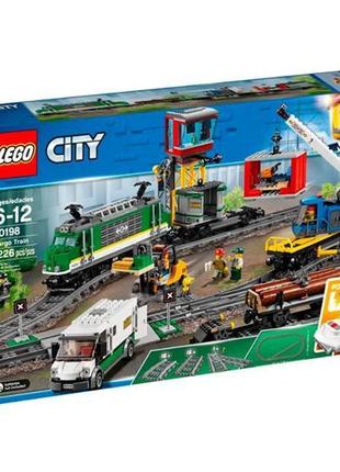 Конструктор lego city вантажний потяг 1226 деталей (60198)