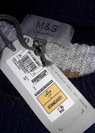 M&s  р l новый  теплый свитер в полоску джемпер кофта4 фото