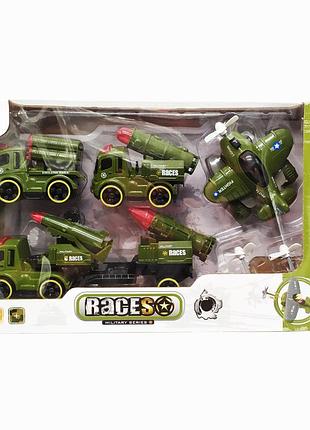 Ігровий набір військової техніки bambi 2625a-4, 3 машинки та л...