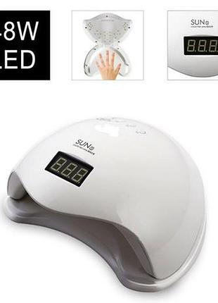 Led uv лід уф лампа sun5 сан5 48вт для нарощування нігтів, гел...