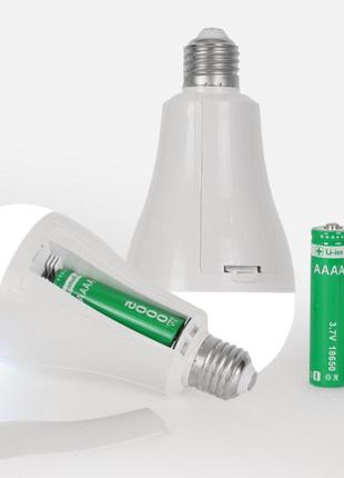 Світлодіодна акумуляторна 20w led лампа в цоколь е27 220в