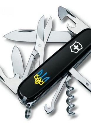 Ніж victorinox climber ukraine 91 мм тризуб син-жовт. (1049-vx...