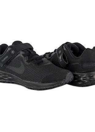 Дитячі кросівки nike revolution 6 flyease nn (ps) чорний 30 (d...