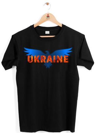 Футболка чорна з патріотичним принтом "україна. ukraine. орел ...